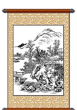 白描 風(fēng)景畫圖片