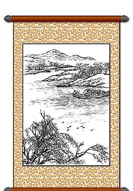 白描 風(fēng)景畫圖片