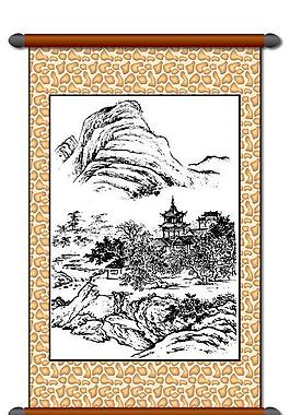 白描 風(fēng)景畫圖片