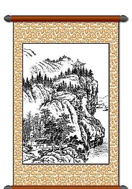 白描 風(fēng)景畫圖片
