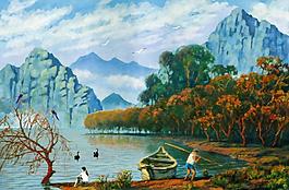 油畫(huà)風(fēng)景圖片
