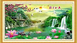 山水 風(fēng)景 中堂畫圖片