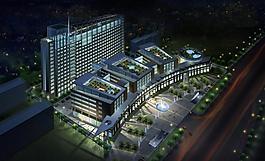 建筑夜景psd分層圖片