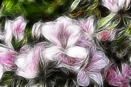 植物花卉炫光光影效果無(wú)框畫裝飾畫