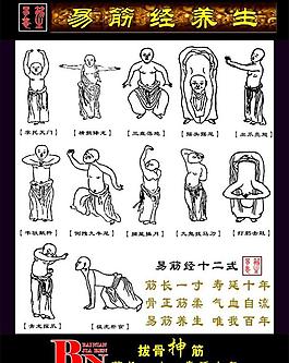 易筋經養生圖片
