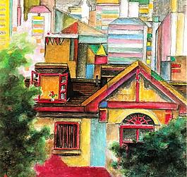 油畫(huà)建筑圖片