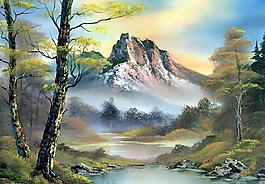 油畫風(fēng)光圖片