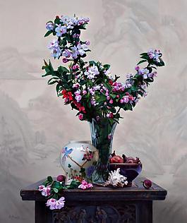 宋宇 鳳仙花 油畫圖片