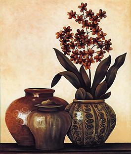 油画 无框画 花卉 装饰画 高清图片