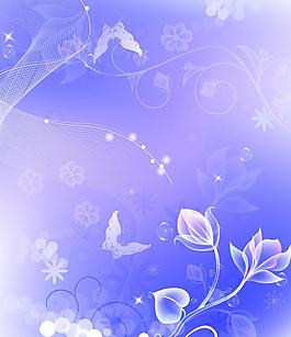 藍(lán)色夢幻花紋圖片