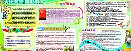 關注安全防范事故宣傳欄圖片