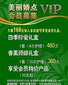 美容vip展架图片