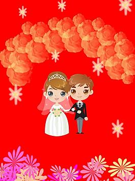 背景 红色 婚庆背景图片
