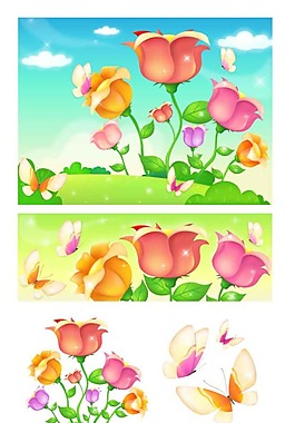 卡通花