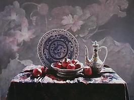 油畫靜物圖片