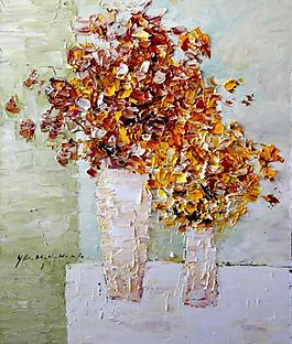 花卉油画图片