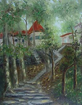 風景油畫圖片