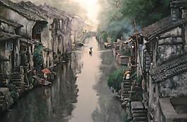 风景油画图片