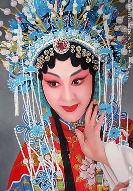 京劇油畫人物圖片