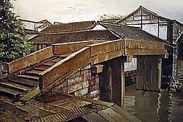 油畫風景圖片