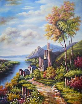 古典風(fēng)景油畫圖片