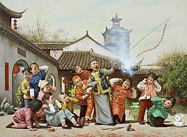 吳正恭 油畫 過年圖片