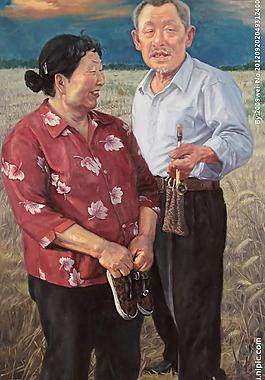 麥收 暮歸圖片