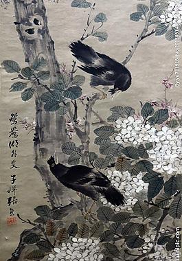 花鳥國畫圖片
