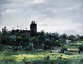 高清风景油画图片