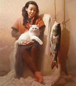 憧憬 油畫圖片