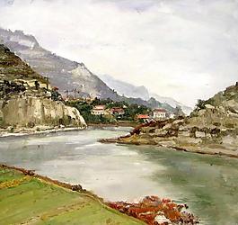 鄉(xiāng)景 油畫圖片