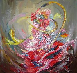 油畫人物圖片