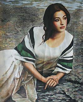 謝楚余的油畫欣賞《聽濤》圖片