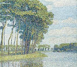 山水油畫圖片