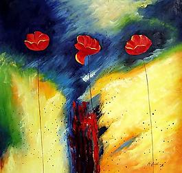 花卉油畫圖片