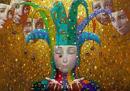 金色的雨 插画图片