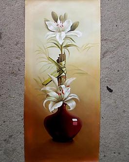 瓶子里的白色花圖片