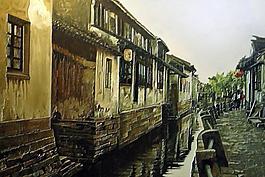 油畫風景圖片
