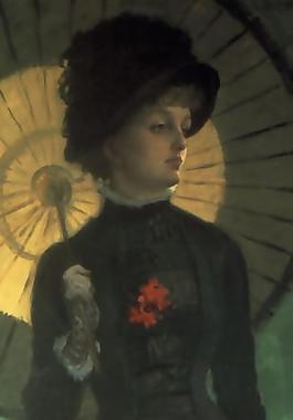 打陽(yáng)傘的太太圖片