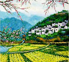山村春色图片