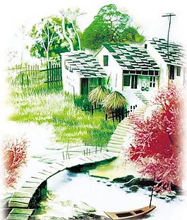 小桥流水碧玉图片