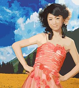 油畫婚紗圖片