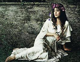 謝楚余少女油畫圖片