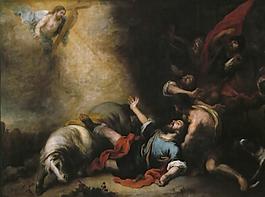 Murillo, Bartolome Esteban - La conversion de San Pablo, 1675-82大师画家动物油画飞行动物装饰画