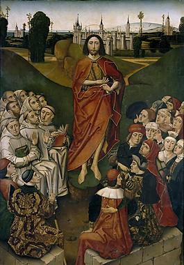 Maestro de Miraflores - La predicacion de San Juan Bautista, 1490-1500大師畫家動物油畫飛行動物裝飾畫