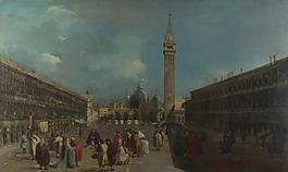 Francesco Guardi - Venice - Piazza San Marco (1)大師畫家古典畫古典建筑古典景物裝飾畫油畫