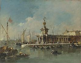 Francesco Guardi - Venice - The Punta della Dogana大師畫家古典畫古典建筑古典景物裝飾畫油畫