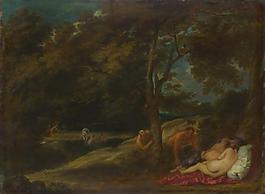 Franchoys Wouters - Nymphs surprised by Satyrs大师画家古典画古典建筑古典景物装饰画油画