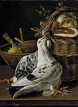 Melendez, Luis Egidio - Bodegon pichones, cesto y recipientes, Third quarter of 18 Century大師畫家宗教繪畫教會