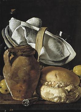 Melendez, Luis Egidio - Bodegon cantarilla y pan, Third quarter of 18 Century大師畫家宗教繪畫教會油畫人物肖像油畫裝飾畫